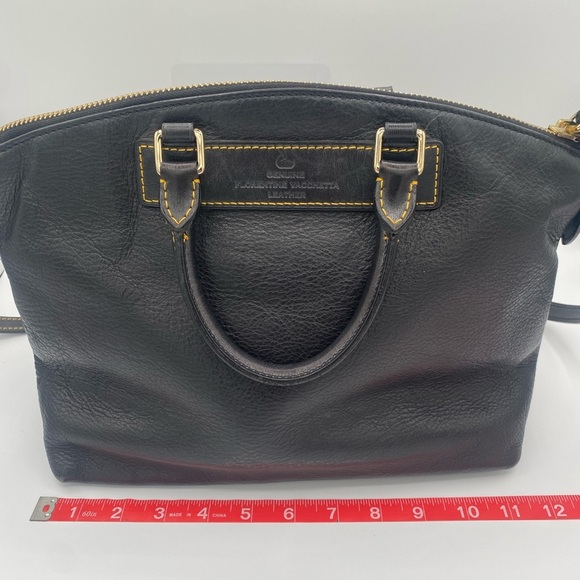 Dooney & Bourke Black Leather Florentine Vachetta Satchel - Picture 5 of 12